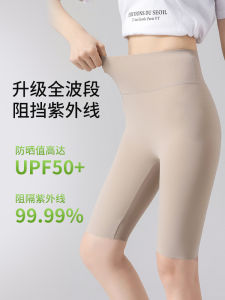 Thin Ice Skin Sharkskin Yoga Pants Womens Summer Outdoor High Waist Abdomen Lifting Butt Shorts Length Sports Bottoms