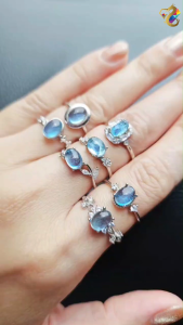 Graduation Grade Santa Maria Aquamarine S925 Silver Ring (7 Types to Choose)