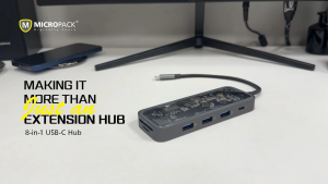 Hub Chuyển Đổi MicroPack EXPAND MDC-N8T 8 Trong 1 Kết Nối Type-C Thiết Kế Lộ Bo Mạch Bên Trong Nhìn Hiện Đại Phong Cách