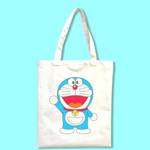 TAS BAHU wanita / Tote bag Doraemon tas belanja karakter Doraemon JN011