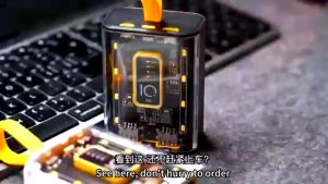 SG Stock Power Bank 20000mAh with Built in Cables Portable Charger Small Power Bank Transparent External Battery Pack with Digital Display