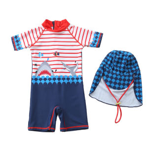 Childrens One-Piece Swimsuit Boys Beach Sun Protection Swimwear Long Sleeve Short Sleeve Baby Swimming Costume Kids Poolwear