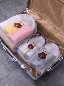Reusable Transparent Waterproof Drawstring Pouch Gift Bag Goodie Bag - Transparent Packing Organizer Storage