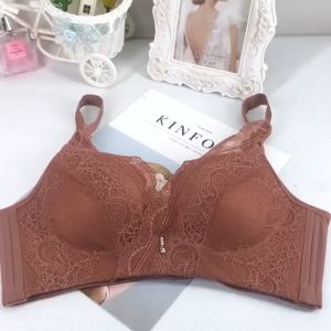 00489 Front Cross Lace Non Underwire Push Up Bra Set