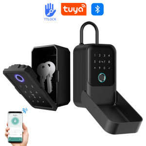 TTlock/Tuya Bluetooth Hộp Đựng Chìa Khóa An Toàn Chống Nước Vân Tay Gắn Tường Khóa Bảo Mật Ứng Dụng Mở Khóa Từ Xa Cho An Toàn Gia Đình