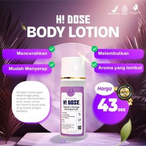 HI DOSE BODY LOTION WHITENING  MEMUTIHKAN LEBIH CEPAT MELEMBABKAN BPOM AMAN