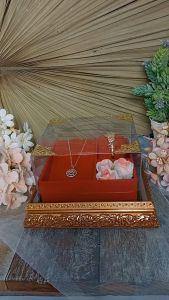 Kotak Bunga Tempat Perhiasan Gelang dan Kalung Mahar atau Seserahan Pernikahan - FBGK