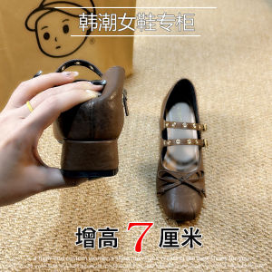 French Style Mary Jane Flat Heels Womens Design Sensation Small Audience 2025 New Model Match Skirts Thick Heel Black