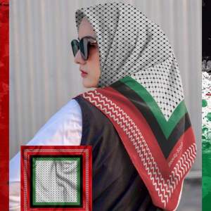 HIJAB SEGI EMPAT VOAL PREMIUM MOTIF PALESTINE PALESTINA MERDEKA