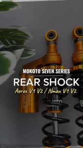 MOKOTO SEVEN NMAX V1 V2 / AEROX V3 V2 V1 REAR SHOCK ABSORBER 305MM HIGH SUPENSION SHOCK FOR NMAX/AEROX MOTORCYCLE