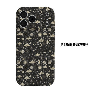 Vintage Celestial Sky Phone Case for iPhone 18 17 16 15 14 13 12 11 Air Pro Max Plus Double-layer Cover