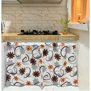Affordable Kitchen Sink Curtain Standard Size 60x 30 Inches