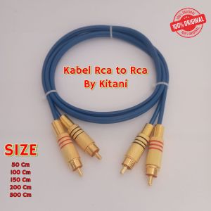 KABEL AUDIO JACK DUAL RCA TO RCA 2 KITANI ASLI TEMBAGA KABEL JACK RCA TO RCA 2 IN 2