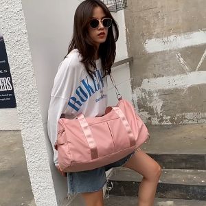 MIND&WELL-กระเป๋าเป้ กระเป๋าสะพาย กระเป๋าเดินทาง กระเป๋าใส่เสื้อผ้า กระเป๋าออกกําลังกาย รุ่น LX-2053C มีช่องใส่รองเท้า