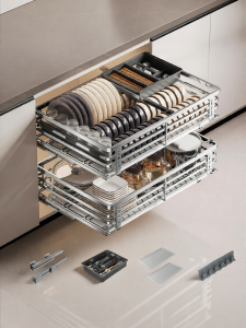 MEICHUWUYU | Double Layer Stainless Steel Cutlery Organizer