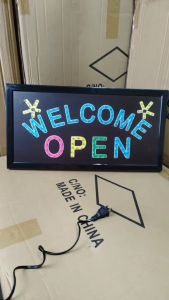 ป้ายไฟLED WELCOME OPEN ป้ายไฟหน้าร้าน เม็ดLED เเบบประหยัดไฟ ป้ายไฟอักษร ตกแต่งหน้าร้าน