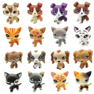 LPS đồ chơi cửa hàng thú cưng hiếm tùy chỉnh ooak LPS Trắng Chó Chó Lạp Xưởng xanh chấm đen tai hình