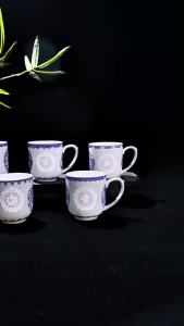 Tea Brewing Custom Ceramics Blue and White Porcelain Cup for Home/Office