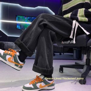 Fleece Lined Straight Leg Jeans For Boys