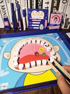 Magnetic Dentist Role Play Toy Set for Kindergarten Children Simulation Doctor Playset Wooden Material Suitable for Ages 3-7