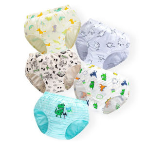 5Pcs/Set Cartoon Dinosaurs Children Underwear Boys Panties Cotton Breathable Kids Knickers Briefs Absorbent Boys Triangle Boxers
