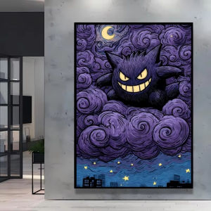 KAYOU | Acrylic Paint By Numbers Van Gogh Style Pokemon Painting By Numbers on Canvas Coloring By Number for Adults Paint Digital Art