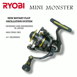 RYOBI MINI MONSTER SPINNING FISHING REEL 800 1000 Series Mesin Pancing Spinning