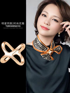 Multifunctional Clasp Ring Scarf Knot Belt Buckle High-End Sash Clip for Coat Waist Belt Tying Fashion Accessory New Arrival