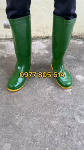 (Ủng nữ) Ủng lao động màu xanh Hoa San size 37-43 đế vàng cứng ủng 06 BĐ nữ ủng làm vườn ủng lội nước đế vàng Hoa San