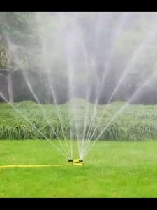 360 degree automatic rotating sprinkler head nursery irrigation rotary three-pronged sprinkler tandem sprinkler