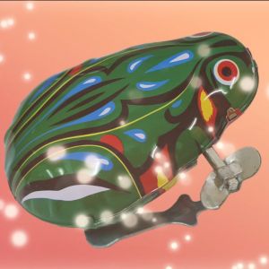 Classic / Traditional Toy Jumping Frog - Mechanical Frog Made of Steel / Lompat Katak / Lampat si katak