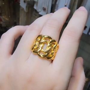 Cincin Wanita Rantai Lebar Lapisan CCR-205