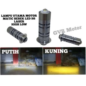 LAMPU DEPAN MOTOR MATIC BEBEK H6 LASER HIGH LOW 2 WARNA/LAMPU UTAMA LASER MOTOR BEBEK MATIC