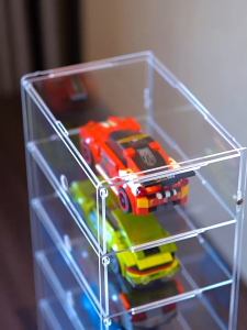 Acrylic Case Display For Lego model Cars 1:32 Tamiya Racing Storage box Building Blocks 4WD model car Cabinet Acrylic Toy Car Storage Box Display Rack