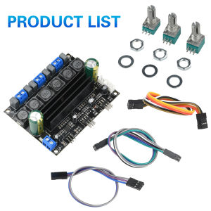 50W*2+100W TPA3116D2 Audiophile HIFI Digital Audio Amplifier Board 2.1 Channel Subwoofer with Extension Cable DC10-25V