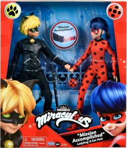 Miraculous Ladybug Mission Accomplished Ladybug & Cat Noir 2-Pack Dolls by Playmates Toys