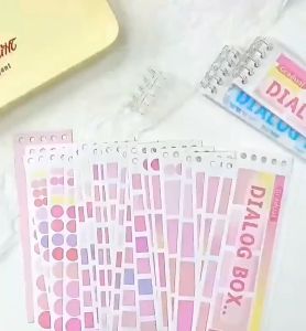 Tập nhãn dán ghi chú note màu gradient tiện dụng_ Sticker đánh dấu nổi bật nhiều hình dạng
