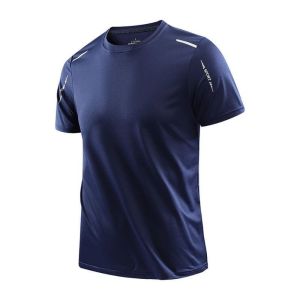 Mens Running Quick Drying T-shirt Breathable Hiking T-shirt Soft and Elastic Outdoor Summer Sports Top New Style