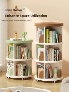 OYIla | Rotating Storage Shelf Bookcase