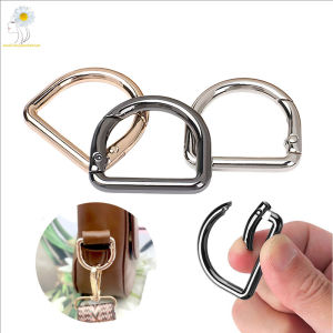 D Shape Type Spring Ring Openable Leather Bag Handbag Strap Buckle Connect Keyring Pendant Dog Chain Snap Clasp Clip