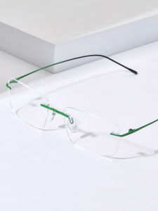 FONEX B กรอบแว่นตาไททาเนียมแว่นสายตาสี่เหลี่ยมไม่มีขอบของผู้ชายกรอบไร้กรอบสไตล์ออสเตรียญี่ปุ่นออกแบบได้ตามต้องการ85870แว่นสายตา