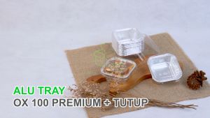 [10 PCS] Alumunium Foil Tray Cup OX 100 Premium + Tutup Macaroni Schotel Klapertart Brownies Cake Bolu Spaghetti Brulee