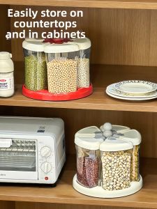Rotating Compartmentalized Food Storage Box Anti-Insect Waterproof
