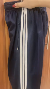 Quần Thể Dục Nam Nữ 3 Sọc Trắng Màu Xanh Đen Size 15-110kg Vải Thun Cào Phù Hợp Cho Học Sinh Cấp 1 2 3