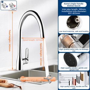 Kohler | Rotatable Splash-proof Kitchen Faucet