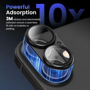 Metal Tempered Glass Camera Lens Protector Cover For IPhone 16 15 14 Pro Max Plus 12 13 Mini 17 Pro Protection Phone Accessory