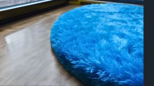 Karpet bulu bulat empuk diameter 100 tebal 5.5cm BUSA