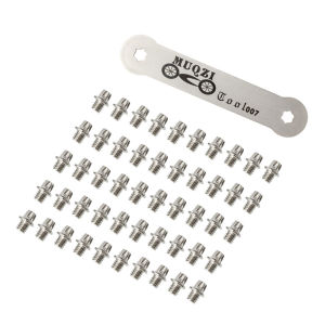 Bike Pedal Anti-Skid Screw Set 50pcs for Mountain Road Bikes with Offset Spanner for Secure Pedal Installation