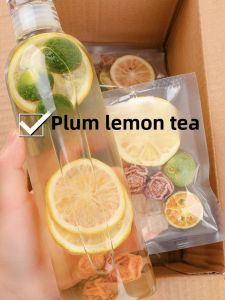 Freeze-Dried Preserved Plum Green Orange Lemon Wedge Tea Brewing Drinks Fruit Teas Cold Soaking Water Fruit Teas Packs Nine Procedure Salty Lime Tea Brewing Water