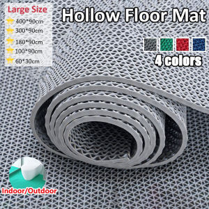 Non Slip Mat Bathroom Large Size Floor Matting Rubber PVC Bathroom Floor Mat Anti Slip Large Area S-shaped Mesh Hollow Out Fold and Cut at Will Fast Drainage Wear-resistant Matting Floor Kitchen Bedroom Corridor Balcony Hotel Outdoor Commercial Floor Mat